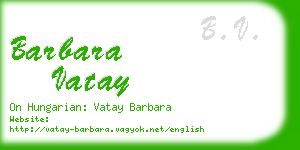 barbara vatay business card